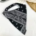 Diadema de bandana con estampado paisley negro vintage elastica para mujeres urbano - 4# Negro