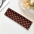 Brown polka dot yoga headband stretch hair band for women fitness sports workout hair accessories - 5# Coffee