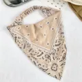 Banda para el cabello triangular retro paisley con diseño elástico, accesorio elegante. - 9# Beige