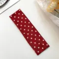 Red polka dot yoga elastic headband fashion sweat-absorbing hair band for sports fitness. - Wine Red