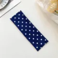 Navy blue polka dot elastic headband, stylish cotton hair accessory for sports and fitness. - 14# Navy Blue