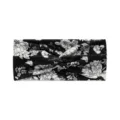 Black and white floral print twisted headband, elastic non-slip wide hair band for women. - Black Floral