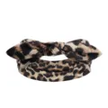 Bandeau elastique imprime leopard avec noeud pour femme accessoire de cheveux variante - Imprimé léopard