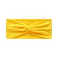 Yellow elastic yoga headband, wide sweat-absorbing hair band for sports, running, women fitness. - Ginger Yellow