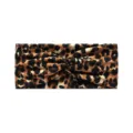 Leopard Print Yoga Headband Bohemian Elastic Sweatproof Wide Hair Band for Women Fitness - Black Coffee Leopard