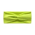 Green twisted yoga headband, stretchy athletic hair band for women running workouts. - Fluorescent Green