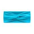 Turquoise Knotted Stretch Headband For Yoga Running Workout Women Hair Accessories - Diamond Blue