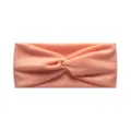 Coral pink twisted yoga sports headband, elastic non-slip wide hair band for women fitness. - Blush Pink