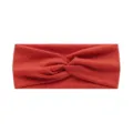Red Bohemian Twisted Yoga Sports Headband Elastic Non-Slip Workout Hair Band Women - Brick Red