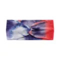 Boho tie-dye wide yoga headband for women, stretchy sweat-wicking running hair band SKU. - Gradient Tie-Dye