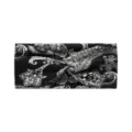 Black and white paisley print twisted headband for women, elastic yoga and running hair band. - #7