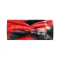 Women tie-dye yoga sports headband elastic wide hair band running fitness hair accessory - Black Red Tie-Dye