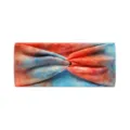 Bohemian tie-dye yoga headband, elastic non-slip wide workout hair band for women red blue - Red Blue Purple Tie-Dye
