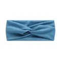 Blue yoga sports headband elastic non-slip wide hair band for running workout women - Blue