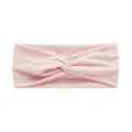 Pink yoga sports headband, soft elastic wide hair band for women running and workout. - Pink