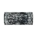 Black white snakeskin headband athletic yoga stretch anti-slip wide hair band for women - Black and White Snake Print