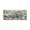 Black and white abstract print yoga headband, stretchy wide hair band for active sports. - Abstract Botanical Print