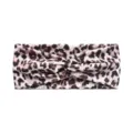 Leopard print boho yoga headband, elastic non-slip wide hair band for running workout. - Leopard Print