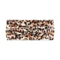 Leopard print stretchy yoga headband for women, comfortable sweat-absorbing wide hairband. - Classic Leopard Print