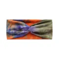 Bohemian tie-dye yoga headband for women, elastic non-slip wide hair band for running workout. - #45