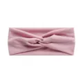 Pink twisted yoga headband, stretchy athletic hair band for women running and workout fitness. - #117
