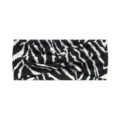 Black white zebra print headband, elastic yoga sports hair band for women workout - #109
