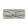 Black and white zigzag headband, elastic wide hair band, stylish twist yoga sports wrap. - #103 Off-White Black Wave