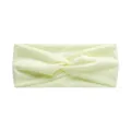 Light yellow twist yoga headband, stretchy wide running sweatband for women daily fitness wear. - #121 Light Yellow