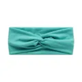 Turquoise bohemian twisted yoga sports headband, elastic non-slip wide hair band for women. - #118 Turquoise