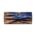 Bohemian tie-dye yoga sports headband, elastic wide hair band for running workouts. - #85 Blue Brown Tie-Dye