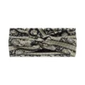 Boho black beige paisley twisted yoga headband stretchy athletic workout hair band for women - #95 Black Floral