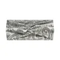 Bohemian black and white paisley yoga sports headband, elastic non-slip wide hair band for women. - #94 Black White Paisley