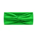 Green knotted yoga headband, elastic wide hair band for running, workout sweatband. - #68 Grass Green