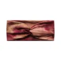 Bohemian tie-dye yoga headband for women, stretchy wide workout hair band for running. - Red Brown Tie-Dye