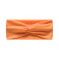 Orange knotted yoga headband, elastic athletic hair band for women running workouts - Orange