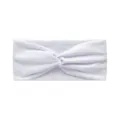 white yoga headband for women wide knotted stretch fitness running sweat absorbent hair band - White
