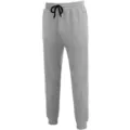 Men's grey waffle knit jogger pants casual slim fit drawstring trousers autumn winter - S / Bottoms / Gray