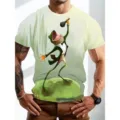 Homme T-Shirt Imprimé Grenouille Chanteuse 3D Drôle Manche Courte Col Rond Été Haut - 10 / S