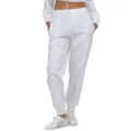 Women white casual pants elastic waist drawstring sweatpants for daily sports wear new - S / White