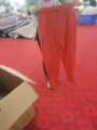 Pantalones de disfraz medieval renacentista para hombre, pantalón cónico con cordones de color liso. - Rosa rojo