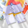 Jolis notes adhésives esthétiques girly mignonnes blocs-notes de dessin animé - Plaisir Cosmique