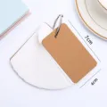 Schede di studio vuote portatili biglietti per appunti con anello in metallo 7x4cm - 7x4cm / colore pelle di mucca