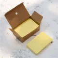 Carte gialle vuote con scatola di carta kraft per note fai-da-te e segnapagina. - 2 Scatole (200 Fogli) / Giallo