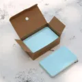 Set di cartoline vuote con scatola in carta kraft, biglietti azzurri per appunti fai. - 2 Scatole (200 Fogli) / Blu