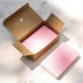 Carte indice rosa vuote con scatola di conservazione in carta kraft per note e messaggi. - 2 Scatole (200 Fogli) / Rosa