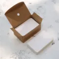 Schede indice bianche con scatola in carta kraft per note fai-da-te, promemoria e studio. - 2 Scatole (200 Fogli) / Bianco