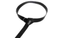 Cinturón de cuero negro clásico con hebilla de anillo plateado accesorio minimalista. - Cinturón Negro