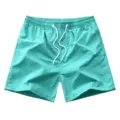 Pantaloncini da mare uomo casual ciano boardshorts spiaggia coulisse bianca vita elastica - Verde chiaro