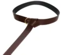 Retro marrón cuero anillo cinturón estilo medieval accesorio disfraz correa de cintura pieza - Cinturón marrón