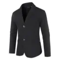 Veste de costume noire slim casual pour homme, blazer élégant un bouton automne hiver. - M / Noir